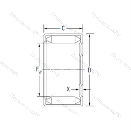 Подшипник игольчатый радиальный M 1671