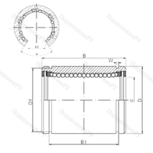Подшипник шариковый линейный KB 1636OP от производителя  CX
