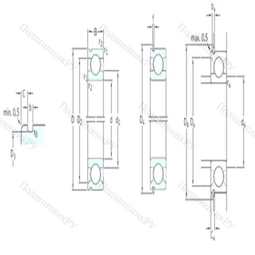 Подшипник шариковый радиальный 6413NR от производителя  SKF