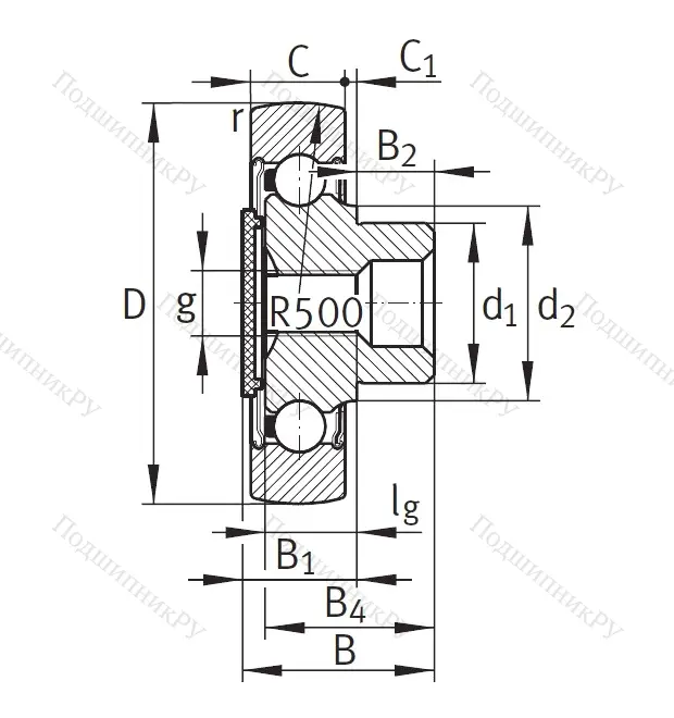 Подшипник ZL 205 DRS