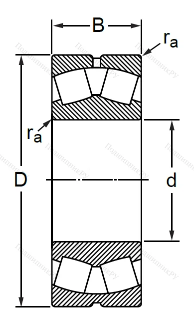 Сферический роликовый подшипник 30-3003122 АМН (23022 CAW 33C 3) в Иванове
