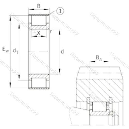 Подшипник роликовый радиальный RSL 182234-A от производителя  INA