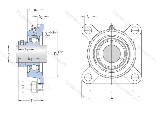 Подшипниковый узел FY 50 FM в Иванове