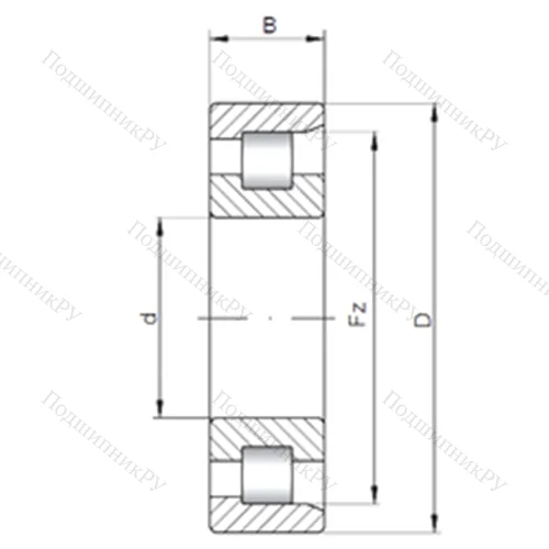 Подшипник роликовый радиальный NF 264 E от производителя  CX