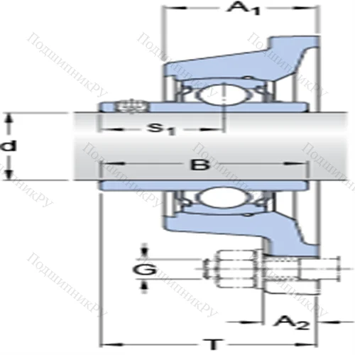 Фланцевые подшипниковые узлы типа Y с прямоугольным фланцем для высоких температур FY 1.1/4 TF/VA 201
