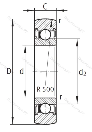 Подшипник LR 6000 2RSR от производителя  INA