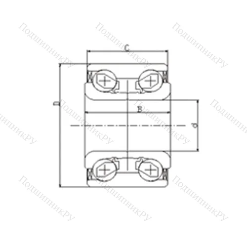 Подшипник шариковый радиально-упорный IJ 111006
