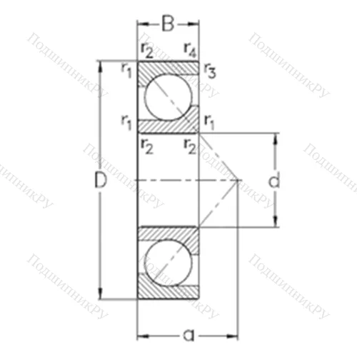 Подшипник шариковый радиально-упорный 7204-BECB-TVP