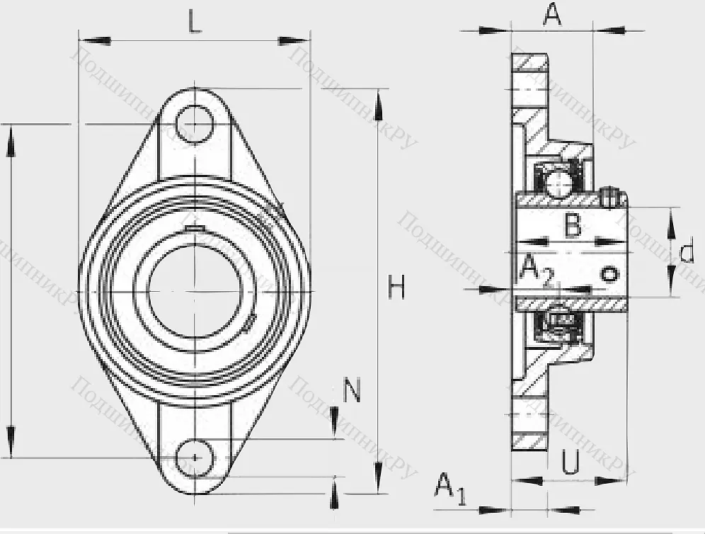 Подшипниковый узел UCFL 212 J 7 в Иванове