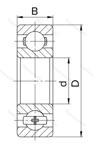 Миниатюрный шариковый подшипник MR 117 ZZ в Иванове