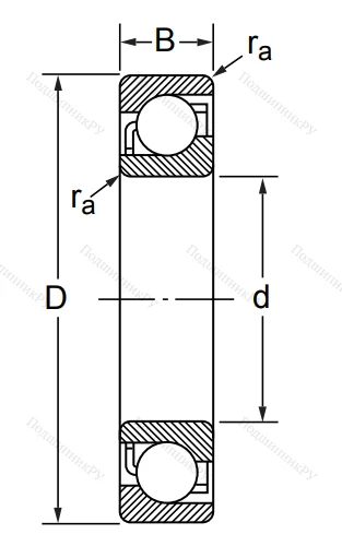 Радиально-упорный шариковый подшипник 7311 B/DB (266311 ГОСТ) в Иванове