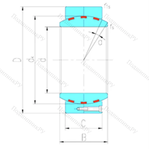 Подшипник скольжения сферический GEH 480HF/Q от производителя  LS