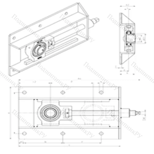 Подшипниковый узел шариковый радиальный UST 208+WB