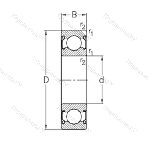 Подшипник шариковый радиальный 6224-2Z от производителя  NKE Подшипник шариковый радиальный 6224-2Z от производителя  NKE