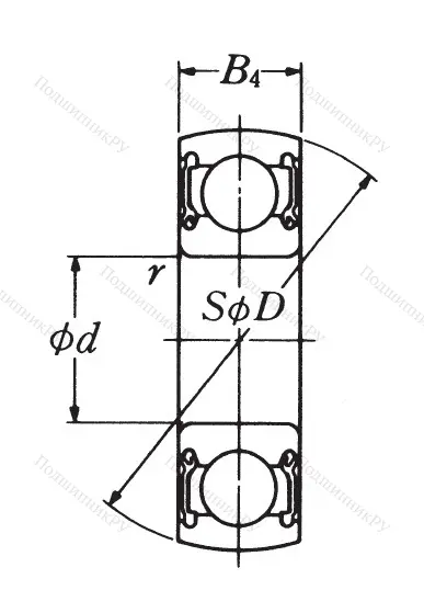 Однорядный шариковый подшипник CS 203 LLU
