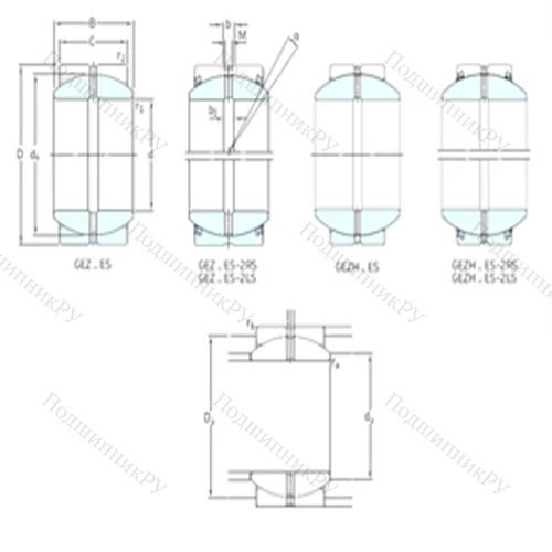 Подшипник скольжения сферический GEZ 100ES-2RS от производителя  SKF