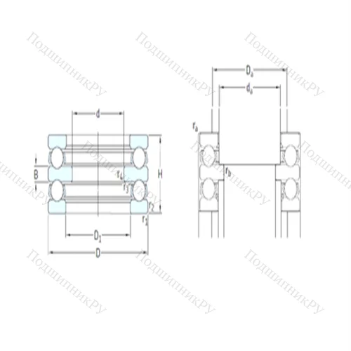Подшипник шариковый упорный 52216 от производителя  SKF Подшипник шариковый упорный 52216 от производителя  SKF