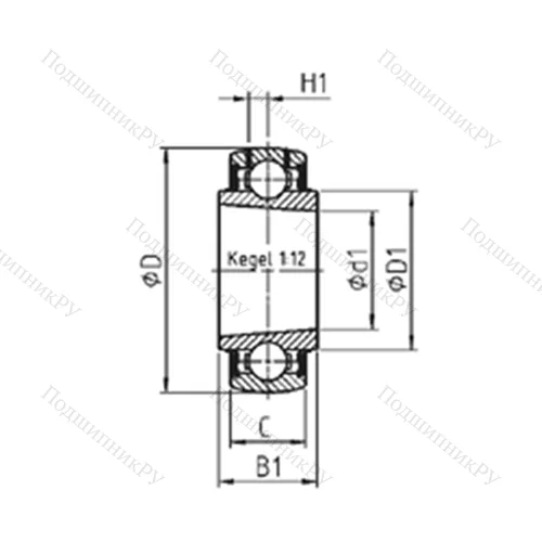 Подшипник шариковый радиальный UK 307 от производителя  SNR