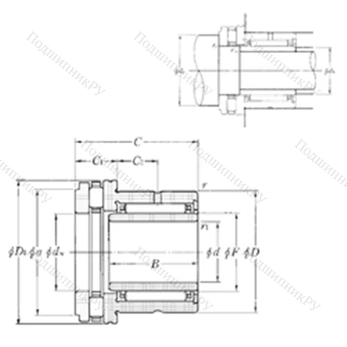 Подшипник комбинированный NKXR 30T 2+IR 25?30?20 от производителя  NTN