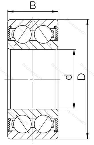 Радиально-упорный шариковый подшипник 3056209 2RS (3209 2RS) в Иванове