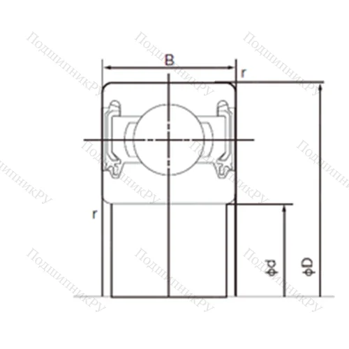 Подшипник шариковый радиальный 6001-2NKE 9