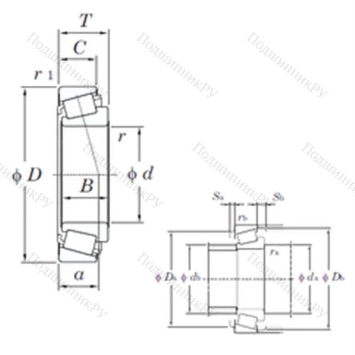 Подшипник роликовый радиально-упорный 376A/372 от производителя  KOYO