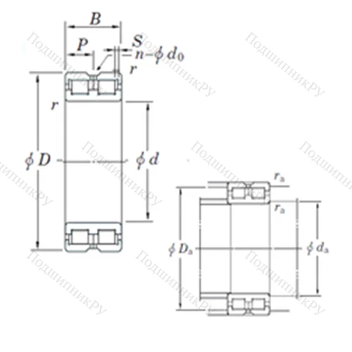 Подшипник роликовый радиальный DC 4910VW от производителя  KOYO Подшипник роликовый радиальный DC 4910VW от производителя  KOYO