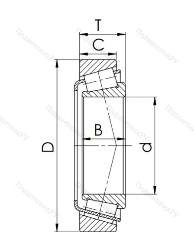 Конический роликовый подшипник 7204 (30204) в Иванове