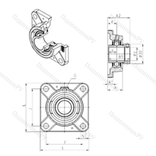 Подшипниковый узел шариковый радиальный EXFE 208