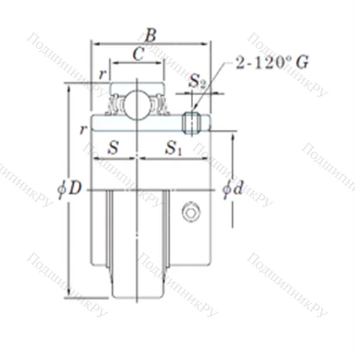 Подшипник шариковый радиальный RB 207-20 от производителя  KOYO Подшипник шариковый радиальный RB 207-20 от производителя  KOYO