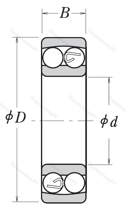 Двухрядный шариковый подшипник