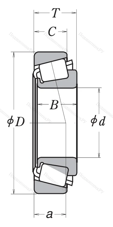 Конический роликовый подшипник HR 32210 J