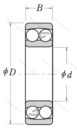 Двухрядный шариковый подшипник 2309 2RSTNG от производителя  NSK