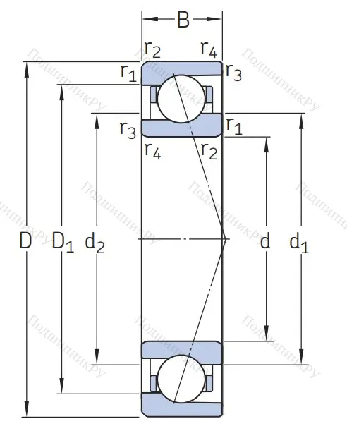 Сверхточный подшипник  71907 CDGA/P 4A