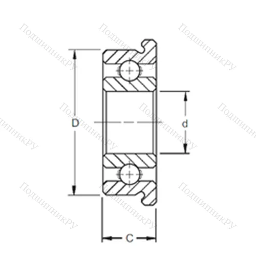 Подшипник шариковый радиальный F 624 от производителя  ZEN