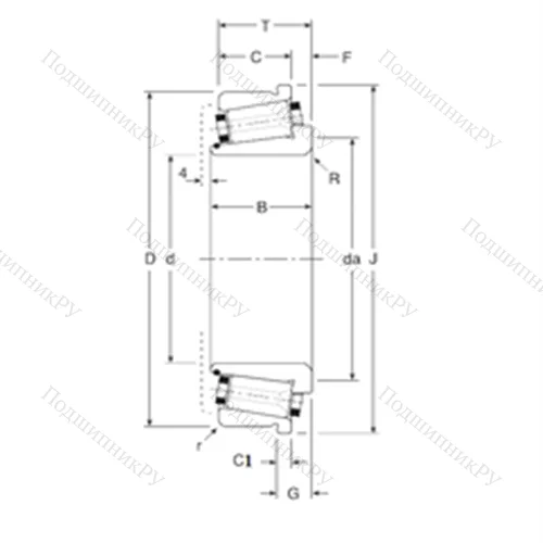 Подшипник роликовый радиально-упорный 203145/203256C