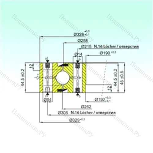 Подшипник шариковый опорно-поворотный NB 1.20.0260.200-1PPN