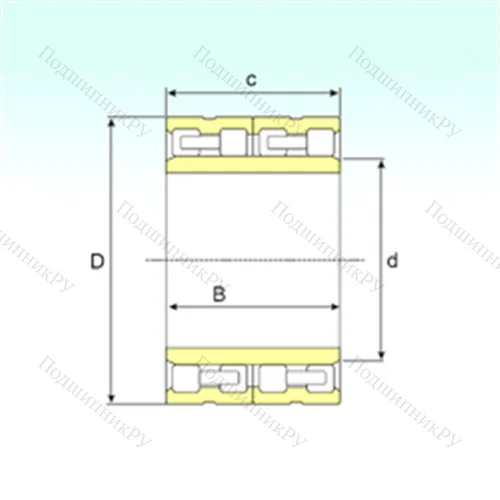 Подшипник роликовый радиальный FC 3652168 от производителя  ISB