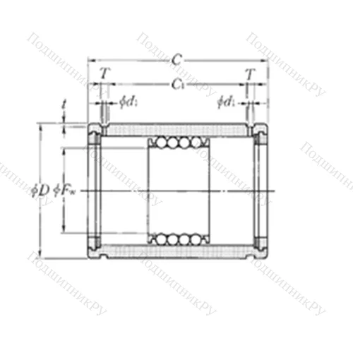Подшипник шариковый линейный KD 355270