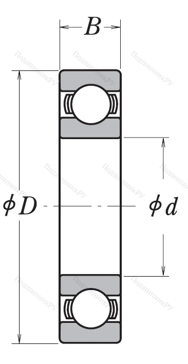 Однорядный шариковый подшипник 6202 CM