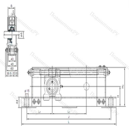 Подшипниковый узел шариковый радиальный UCTL 207+WL 100