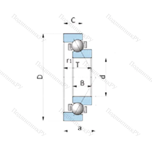 Подшипник шариковый радиально-упорный SF 2812PX 1 от производителя  NTN Подшипник шариковый радиально-упорный SF 2812PX 1 от производителя  NTN