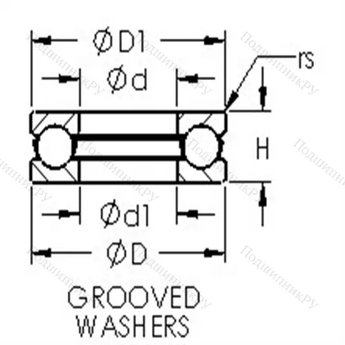Подшипники шариковые упорные 51422M от производителя  AST