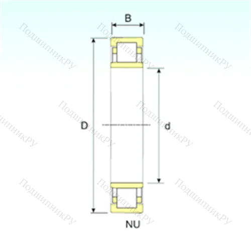 Подшипник роликовый радиальный NU 20/710 от производителя  ISB Подшипник роликовый радиальный NU 20/710 от производителя  ISB