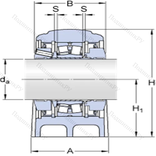 Стационарные роликоподшипниковые узлы (SKF ConCentra, для метрических валов) SYNT 100 L