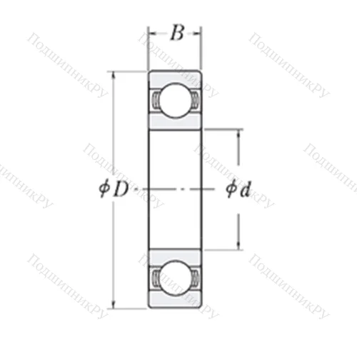 Подшипник шариковый радиальный MJ 1.1/2