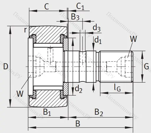 Подшипник KRV 52 PP A