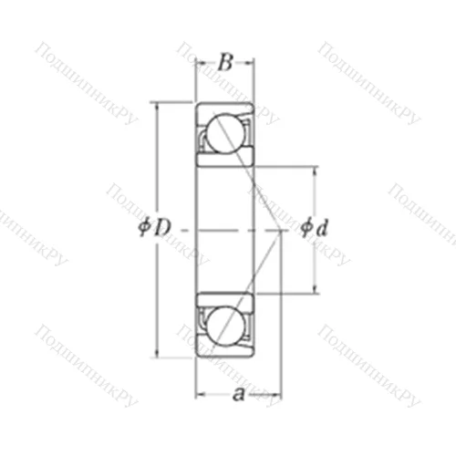 Подшипник шариковый радиально-упорный LJT 2.3/4