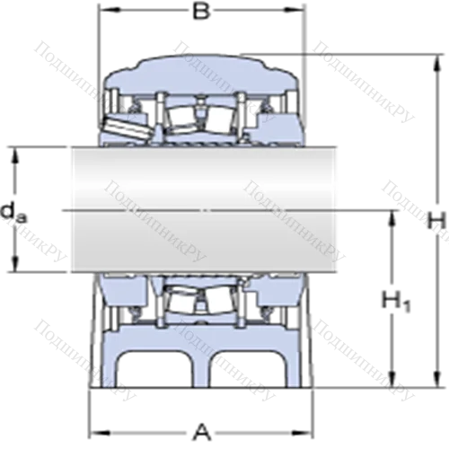Стационарные роликоподшипниковые узлы (SKF ConCentra, для метрических валов) SYNT 100 FTF