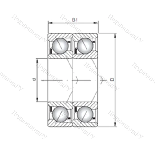 Подшипник шариковый радиально-упорный 7326 BDT от производителя  ISO Подшипник шариковый радиально-упорный 7326 BDT от производителя  ISO